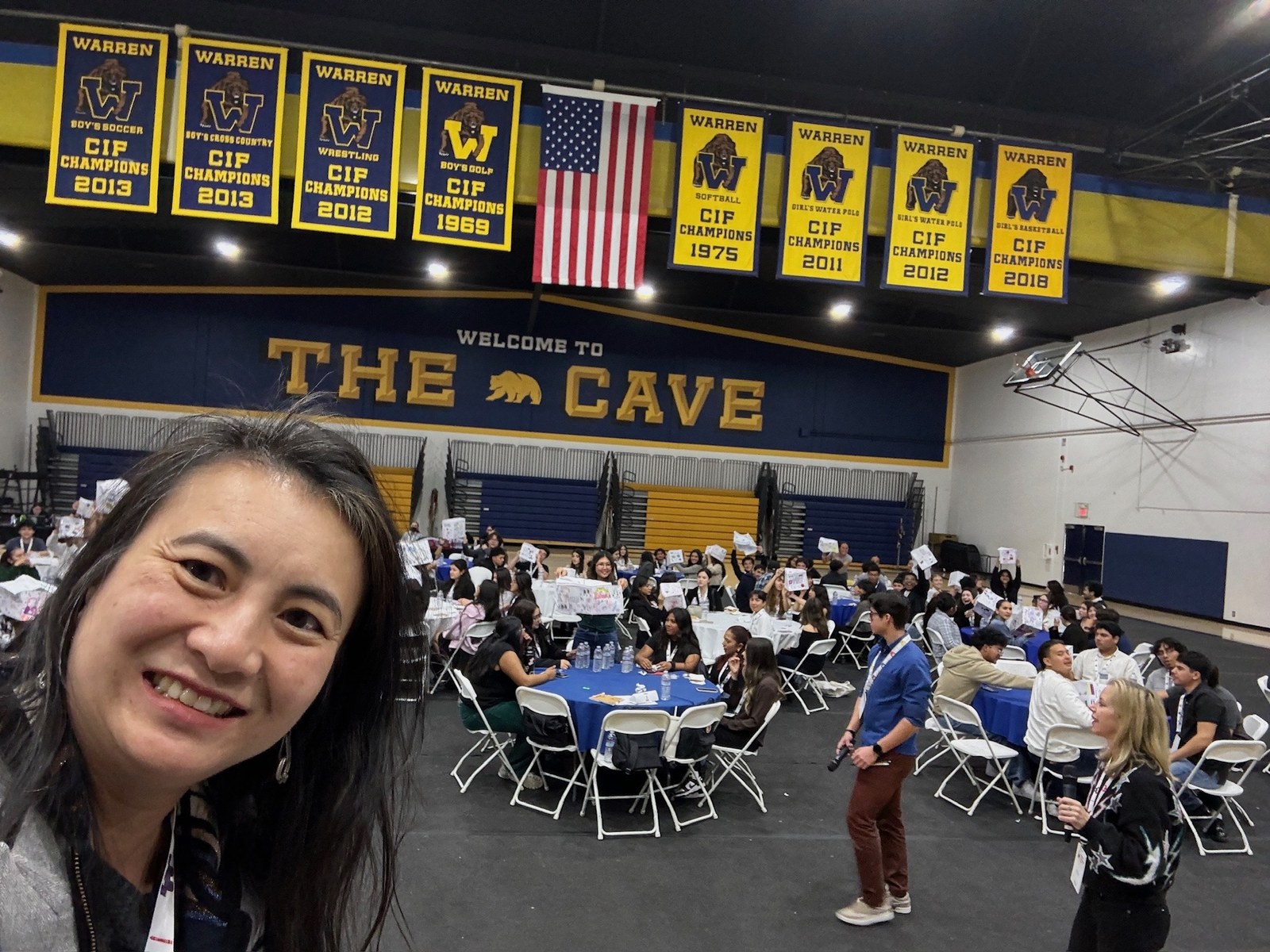 June Bayha at The Cave during a Bayha Group event